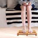 Massageador Madeira Duplo Para Pés De Madeira Terapia Relaxante Anti-stress