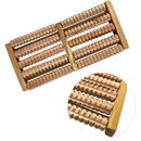 Massageador Madeira Duplo Para Pés De Madeira Terapia Relaxante Anti-stress