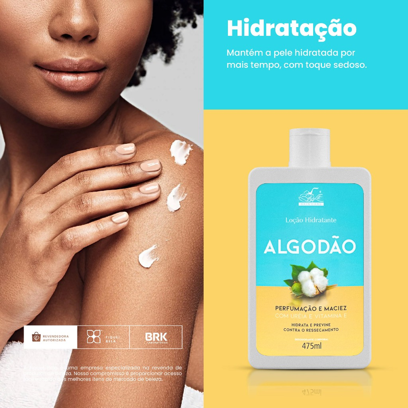 Loção Hidratante Desodorante Algodão 475ml Belkit