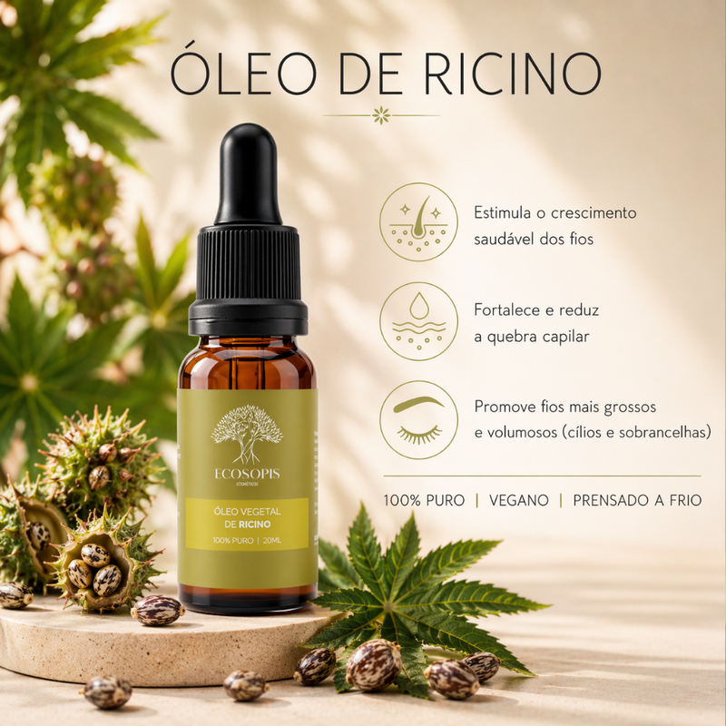Óleo Vegetal de Rícino Puro 20ml