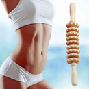 Rolo Massageador de Madeira para Corpo 38 cm