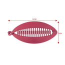 Presilha Cabelo Banana 12cm/Feminino/Grampo Oval Sólido/Clip Rabo de Cavalo/Acessório Meninas/Prendedor de Peixe - WL