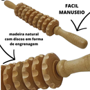 Rolo Bastão Massageado Manual Modelador Relaxante Muscular Madero terapia Tratamento Celulite
