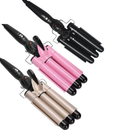 Modelador de Cachos Tri-Ondas 22mm com Controle de Temperatura – Cerâmica